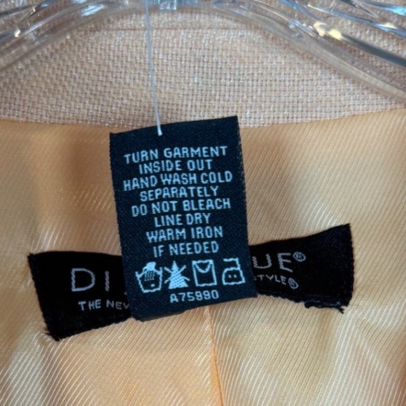 NWT Dialogue Linen Jacket, Peach, Plus Size 1X - Picture 10 of 10